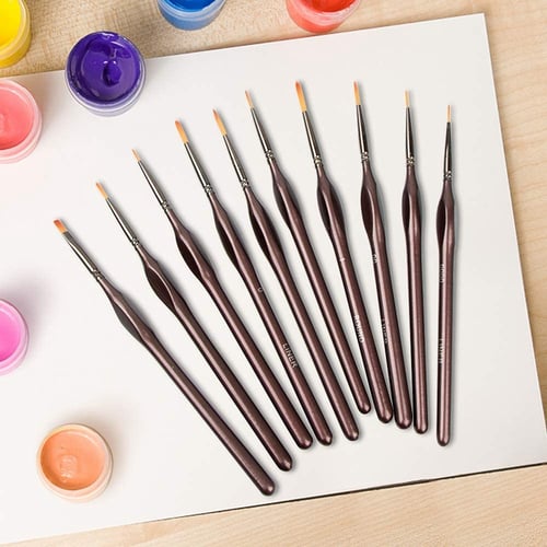 6x Fine Detail Paint Brush Set Miniature Brushes Watercolor Acrylic Oil Models 