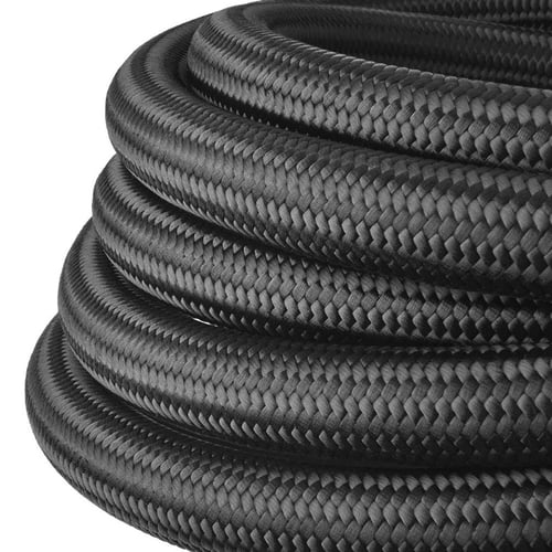 EVIL ENERGY 20FT 6AN 3/8 Nylon Stainless Steel Braided Fuel line 5/16 ID 0.34 8.71mm CPE Tube Hose Universal 