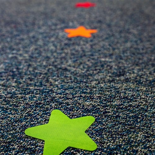 30 Stars Sitting Spots - Carpet Markers for Classroom Additional Teaching S4M6 