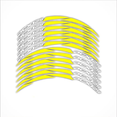 Llantas Ruedas Y Neumaticos Coche Y Moto Fransande Nuevo Neumatico Modificacion Motocicleta Llanta Pegatinas Reflectantes Para Pcx 125 Pcx125 18 19 Rojo Olivi Com Br