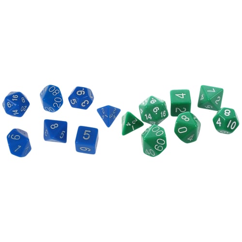 14PCS Solid Metal Multi-sided Polyhedral Dice Set for D&D RPG MTG Dice Games 