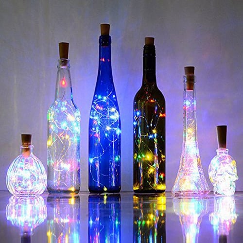 20 LED Colorful Wine Bottle Cork Shape Lights Night Fairy String Light Lamp 2M 