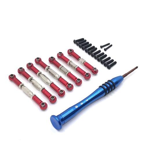 Metal Servo Linkage Pull Rod Set for WLtoys 144001 1/14 RC Car Upgrade Parts