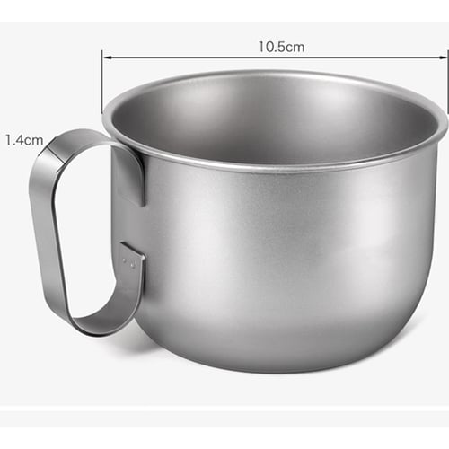 500ml Stainless Steel Outdoor Camping Cup Pot Bowl Backpacking Travel Cups 