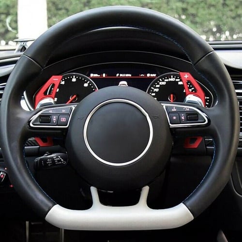 Black Aluminum Alloy Steering Wheel Shift Ex Paddles For Audi B9 A4 A5 Q5 Q7 TT