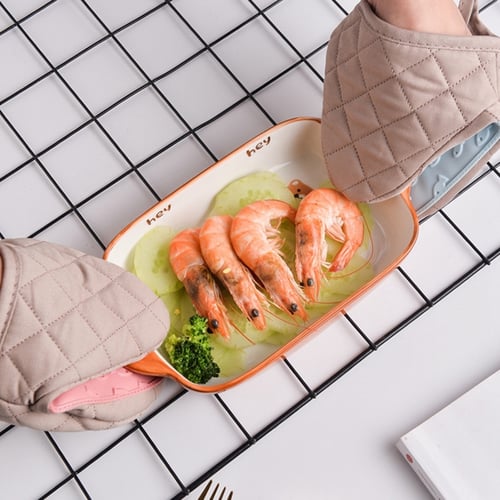 2pcs Silicone Insulation Hand Clip Thick Oven Microwave Anti-Scalding Gloves 