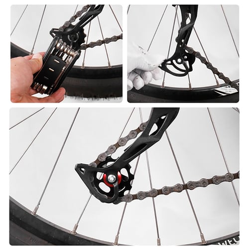 2pcs 11T Bike Aluminum MTB Alloy Bearing Jockey Wheel Rear Derailleur Pulleys 