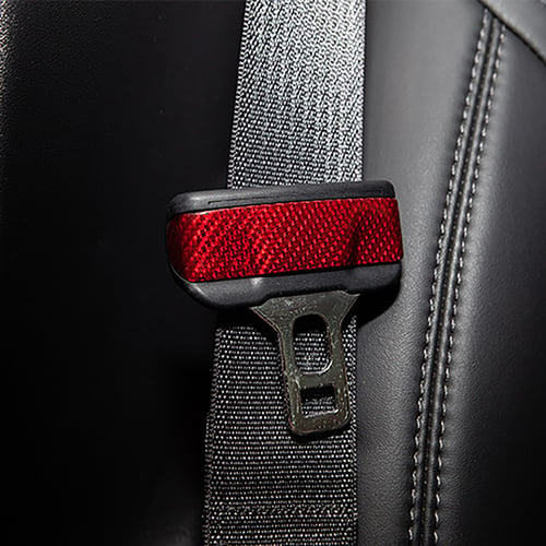 2PCS Red Car Seat Safety Belt Buckle Cap Cover Trim For Honda CIVIC 2016-2020 