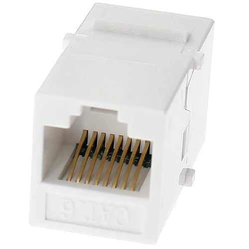 UTP RJ45 Network Cable Female to Female Insert Inline Coupler Jack White 5 Pack Ethernet CAT6 Keystone Coupler