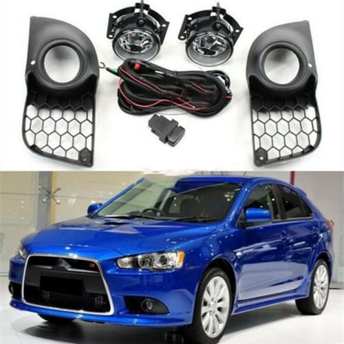 For 2008-2014 Mitsubishi Lancer Fog Light Replacement Lancer Front Bumper Driving Fog Lamps Assembly Bulb With Bezel Switch Wiring Kit For 2008-2014 Mitsubishi Lancer Fog Light Replacement Lancer Front Bumper Driving Fog Lamps Assembly Bulb With Bezel Switch Wiring Kit