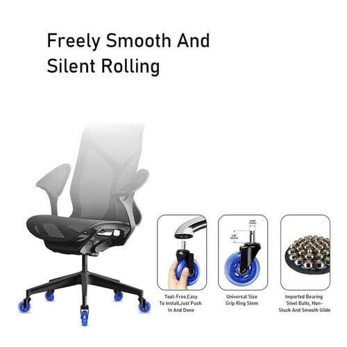 For Office Chair Casters Wheels 3inch, How To Put Caster Wheels On Office Chair