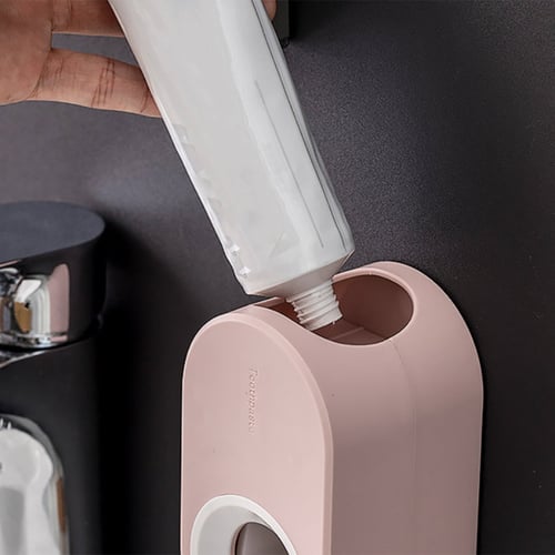 Toothpaste Squeezer Dispenser Automatic Hands Free Wall Mounted Family Bathroom 
