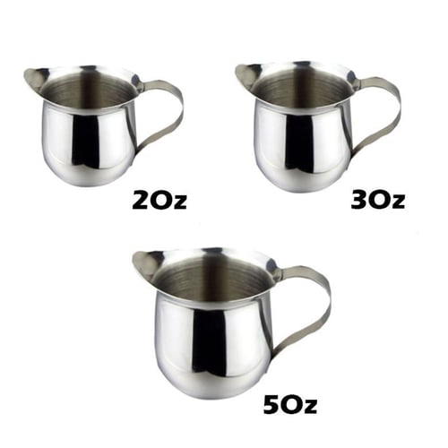 Milk Frothing Pitcher Stainless Steel Latte Art Creamer Cup Silver 12 oz for Espresso Machines,Mirror Finished 350 ml