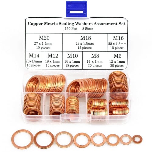 M4 m5 m6 m8 m10 m12 m14 1mm professional copper washers gasket ring