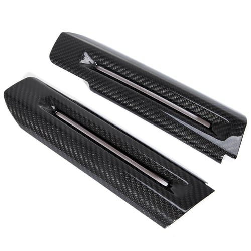 2x Carbon fiber Interior Door Panel Decor Cover Trim For Ford Mustang 2015-2019