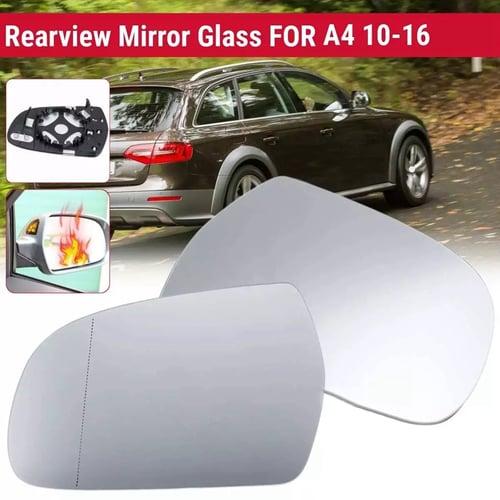 Pair Heated Door Side Mirror Glass and Backing Plate For AUDI A4 S4 A5 S5 10-16