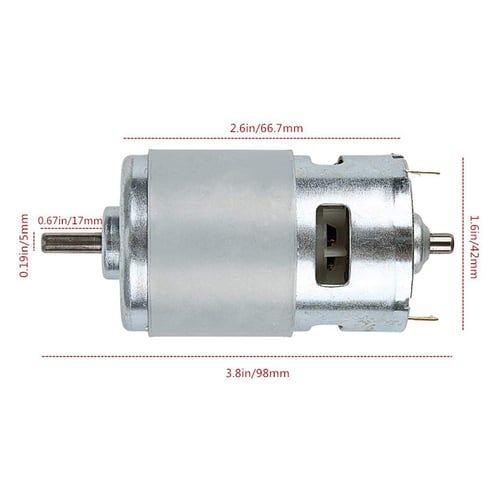 775 DC 24V Large Torque Low Noise High Speed Motor Gear Bearing 20000RPM 