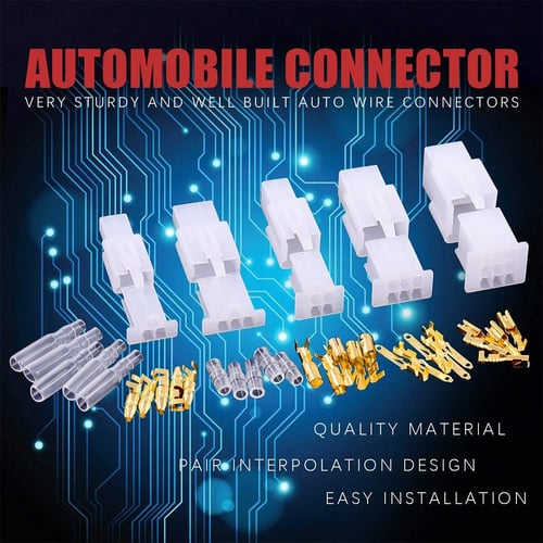 Male and Female 6.3mm/2.8mm Way Connector Wire Bullet Pin For Car Motorbike
