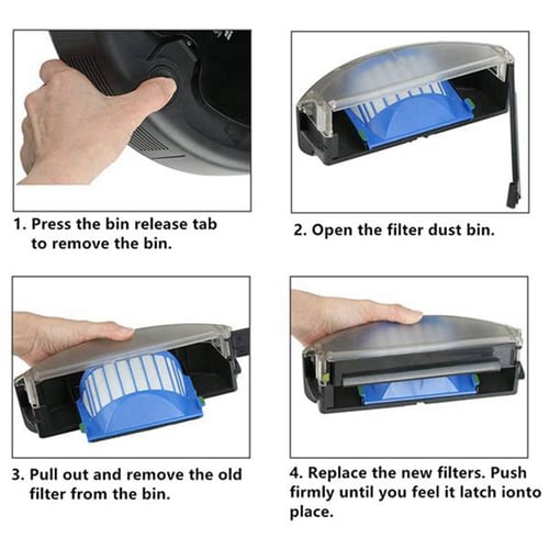 Beater Bristle Side Brush Filter kit for iRobot Roomba Aerovac 600 630 650 660 