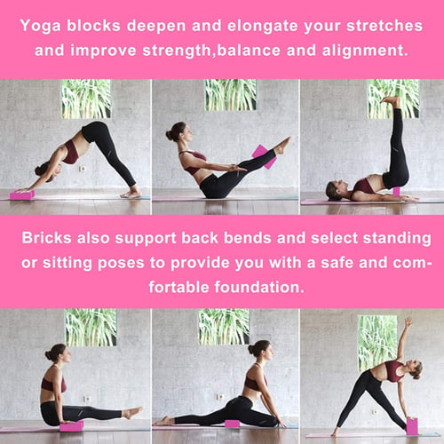 2Pack/Set EVA Foam Yoga Block  Balance MOISTURE-PROOF Exercise Brick Prop Best 