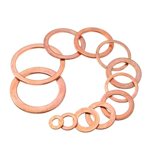 568Pcs 30 Sizes Solid Copper Washers Seal Ring Flat Male Sump Seal Washer Kit 