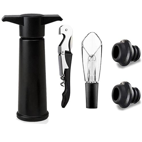 LANBO Wine Saver Pump Preserver with 2 Vacuum Bottle Stoppers Manual Wine Preserver 