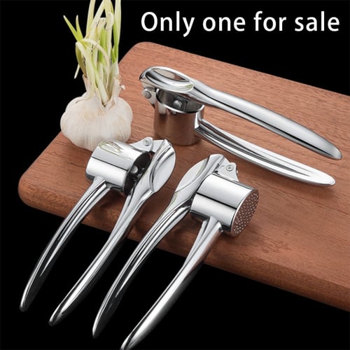Heavy Duty Stainless Steel Garlic Squeezer Press Crusher Removable Kitchen Tool 