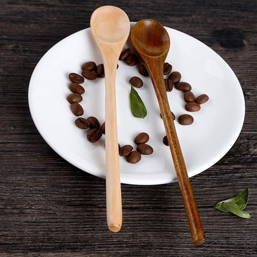 6 Pcs Wooden Spoon Long Handle Wood, Wooden Spoons Used For