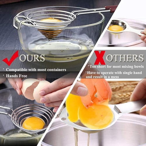 Stainless Steel Egg Yolk Filter Separator Cooking Kitchen Gadget Baking Tool Stainless Steel Egg Yolk Filter Separator Cooking Kitchen Gadget Baking Tool