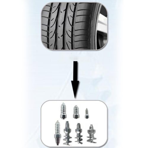 Tire Stud Screw in Tire Stud,100 Pcs 12mm Car Snow Spikes Anti-Slip/Anti-ice Screw Stud Wheel Tyre Snow Tire Spikes Trim Auto Accessories Compatible with SUV ATV 