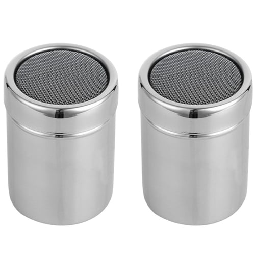 Stainless Steel Chocolate Shaker Icing Sugar Salt Flour Coffee Sifter Shaker Cup