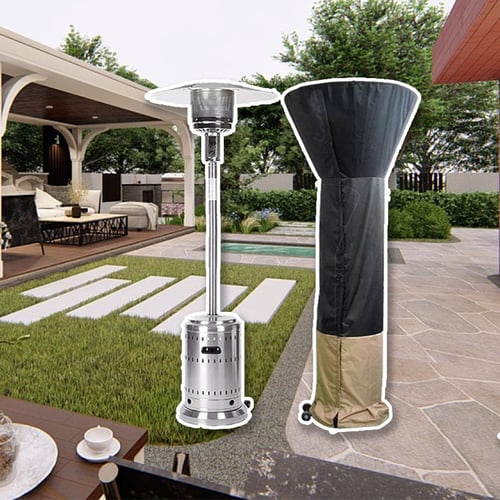 Patio Heater Cover 210D Heavy Duty Waterproof Heater Cover for Outdoor Heater 