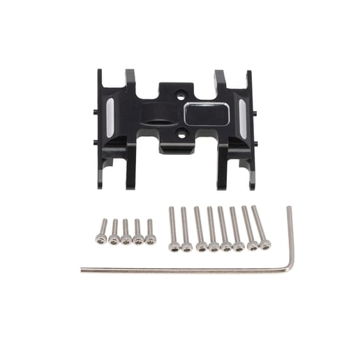 Aluminum Alloy Transmission Gearbox with Gear Full Alloy Assembled for 1/24 Axial SCX24 RC Crawler Black 