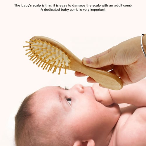 Baby Newborn Toddlers Hair Style Brush Comb Set Soft Bristles Rounded Tips QK 
