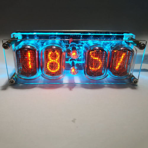 in12 tube Assembled Nixie clock blue backlight 