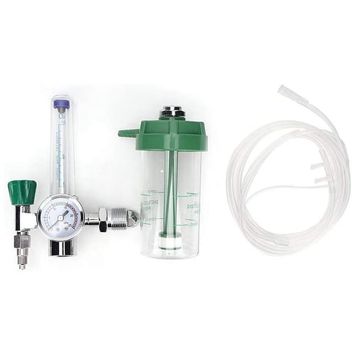Oxygen Regulator Inhalator Pressure Gauge Flow Meter for Inhalation Pressure Reducing Valve G5/8 Gas Reducing Valve/Used for Oxygen Inhalation
