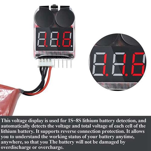Battery Monitor Capacity Indicator 2in1 Voltage Capacity Meter for Lithium 
