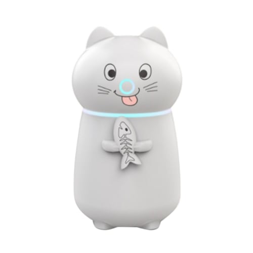3 In 1 Humidifier Cute Cat LED Lamp Humidifier Air Fan Diffuser Purifier Atomize 