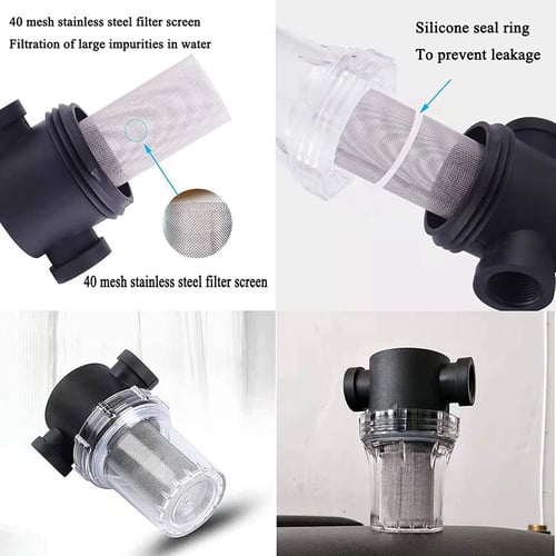 20mm 1/2/3/4 Inline Mesh Strainer Water Pump Filter Garden Irrigation High Flow 1/2inch