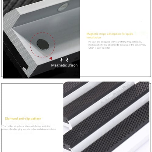 4Pcs 50-80mm Anti-slip Rubber Pads For Mini Bench Vise Small Vise Table Black 