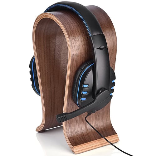 Blue SAMDI Leather Headphone Stand Headset Stand Headphone Holder Universal Gaming Headset Holder