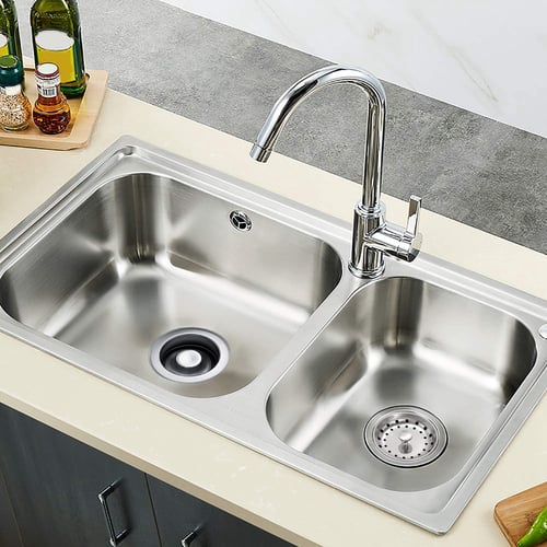 2Pcs Premium Kitchen Sink Replacement Drain Waste Filter Basin Strainer Drainer