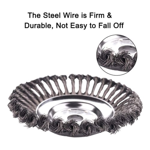 6''/8'' Steel Wire Weed Brush Trimmer Head Adapter Rotary Twist Knot Wire Wheel 