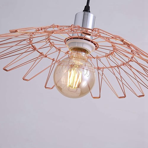 Diy Lamp Shades Retro Metal Wire Basket, How To Make A Wire Lamp Shader