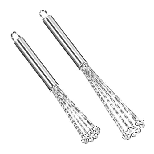 Kitchen Stainless Steel Ball Whisk Eggbeater Handheld Mixing Cooking Tools 