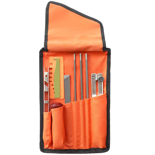 Pouch 5Pcs Chainsaw Sharpening Filing Kit 5.2mm File for Stihl 3/8" Pro Chain 