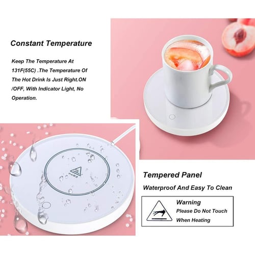Heat the cup through the machine surface Green USB Heater Coffee Cup Warmer Automatic Shut Off Desk Mug Warmer For Coffee Milk Tea in Office Home Kitchen