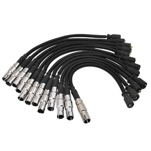 Black Spark Plug Ignition Wires For Mercedes Benz C-Class E-Class ML SLK 320 350