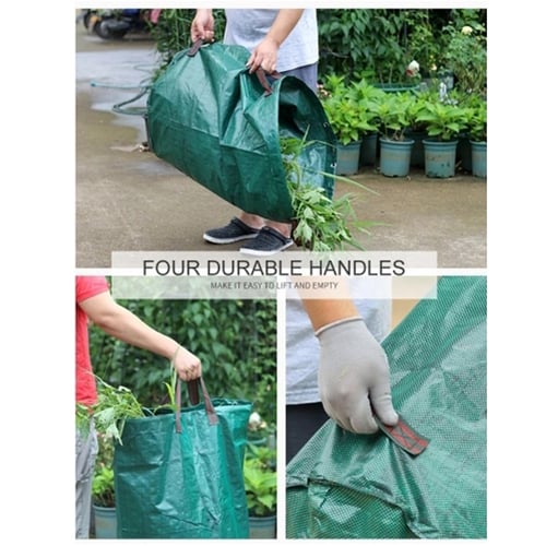 120L 32Gallon 3 Pack Leaf Bag PP Heavy Duty Reusable Garden Leaf Bag 