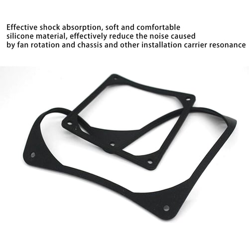 New 14CM PC Case Fan Silicone Anti-vibration Gasket Shock Absorption Pad Black 